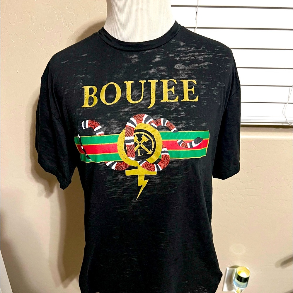 EIVIL REGIME Size Large Black “Boujee” Shirt. Unisex.